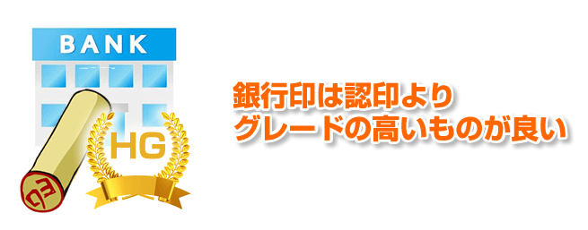銀行印は認印よりも一回り大きい物を選ぶ