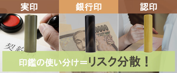印鑑の使い分けでリスク分散