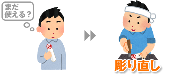 良い実印素材は処分せず、彫り直して再利用
