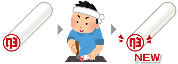 処分せずに彫り直し、して再利用する