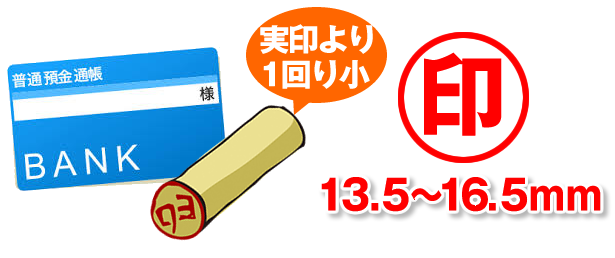 銀行印の大きさ